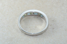 Load image into Gallery viewer, Rare Combination of Diamond and Blue Topaz Eternity Ring