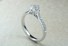 Load image into Gallery viewer, Beautiful Charles and Colvard 1 carat Mossainte with natural diamonds,top Forever One grade Lab created Diamond, top colour and clarity