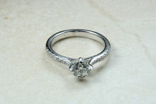 Load image into Gallery viewer, Beautiful Charles and Colvard 1 carat Mossainte with natural diamonds,top Forever One grade Lab created Diamond, top colour and clarity