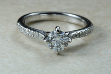 Load image into Gallery viewer, Beautiful Charles and Colvard 1 carat Mossainte with natural diamonds,top Forever One grade Lab created Diamond, top colour and clarity
