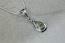 Load image into Gallery viewer, Natural Peridot Gemstone Pendant.Sterling Silver Peridot Necklace.Perfect 16th,18th,21st birthday or Anniversary Gift.Pendant with Chain