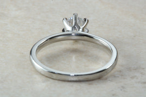 Traditional yet elegant Charles and Colvard Mossainte solitaire, top Forever One grade Lab created Diamond, 0.50 to 3 carat sizes available