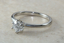 Load image into Gallery viewer, Traditional yet elegant Charles and Colvard Mossainte solitaire, top Forever One grade Lab created Diamond, 0.50 to 3 carat sizes available