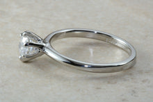 Load image into Gallery viewer, Traditional yet elegant Charles and Colvard Mossainte solitaire, top Forever One grade Lab created Diamond, 0.50 to 3 carat sizes available