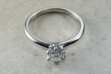 Load image into Gallery viewer, Traditional yet elegant Charles and Colvard Mossainte solitaire, top Forever One grade Lab created Diamond, 0.50 to 3 carat sizes available