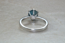 Load image into Gallery viewer, London Blue Topaz ring. 6mm round Topaz. November birthstone,Sagittarius Zodiac Gemstone.Perfect  birthday or Anniversary Gift.