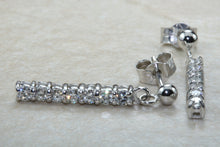 Load image into Gallery viewer, Beautiful Diamond set dropper earrings. 18ct Gold push back fittings.Perfect gift solution for any occasion. F VS1 grade Diamonds