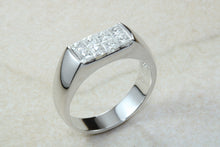 Load image into Gallery viewer, Stunning Gentleman's Princess cut Diamonds set Ring