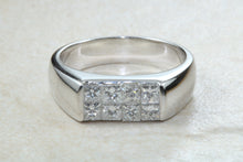 Load image into Gallery viewer, Stunning Gentleman's Princess cut Diamonds set Ring