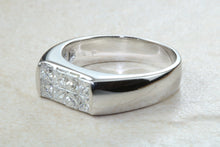 Load image into Gallery viewer, Stunning Gentleman's Princess cut Diamonds set Ring