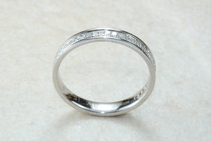 Traditional dainty and simple Diamond set eternity ring, perfect as wedding,dress,anniversary,stacker ring, Ideal gift for any occasion