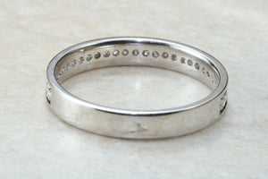Traditional dainty and simple Diamond set eternity ring, perfect as wedding,dress,anniversary,stacker ring, Ideal gift for any occasion