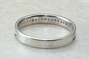 Traditional dainty and simple Diamond set eternity ring, perfect as wedding,dress,anniversary,stacker ring, Ideal gift for any occasion