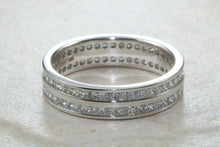 Load image into Gallery viewer, Very Dressy Band Full Circle set with Two Rows of Square Diamonds