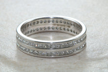 Load image into Gallery viewer, Very Dressy Band Full Circle set with Two Rows of Square Diamonds