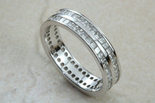 Load image into Gallery viewer, Very Dressy Band Full Circle set with Two Rows of Square Diamonds