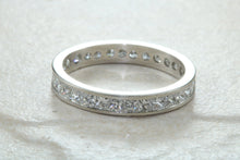Load image into Gallery viewer, Full circle set Diamond Eternity Ring set with Square Princess cut Diamonds