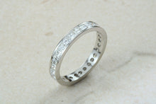 Load image into Gallery viewer, Full circle set Diamond Eternity Ring set with Square Princess cut Diamonds