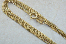 Load image into Gallery viewer, 9ct yellow gold chain, flat diamond cut curb chain, perfect for pendants or to wear alone. 18 inch long