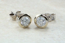 Load image into Gallery viewer, Elegant diamond solitaire stud earings,real round cut diamonds set in 18ct white gold, perfect for everyday wear.Ideal gift for any occasion