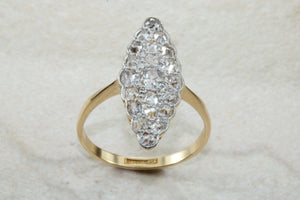 Stunning and beautiful Diamond set dress ring. 2ct Old cut round diamonds,18ct gold. Dress, cocktail, anniversary,statement ring. Ideal gift