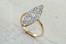 Load image into Gallery viewer, Stunning and beautiful Diamond set dress ring. 2ct Old cut round diamonds,18ct gold. Dress, cocktail, anniversary,statement ring. Ideal gift