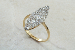 Stunning and beautiful Diamond set dress ring. 2ct Old cut round diamonds,18ct gold. Dress, cocktail, anniversary,statement ring. Ideal gift