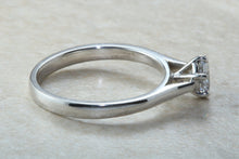 Load image into Gallery viewer, Elegant Charles and Colvard 1 carat Forever One graded Mossainte platinum solitaire