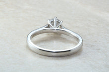 Load image into Gallery viewer, Elegant Charles and Colvard 1 carat Forever One graded Mossainte platinum solitaire