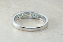 Load image into Gallery viewer, Rare Combination of Diamond and Blue Topaz Eternity Ring