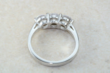Load image into Gallery viewer, Very dressy Trilogy ring with Charles and Colvard Mossainte diamonds,3 carat weight, Forever One grade diamond&#39;s,top colour and clarity