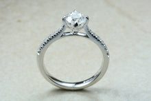 Load image into Gallery viewer, Beautiful Charles and Colvard 1 carat Mossainte with natural diamonds,top Forever One grade Lab created Diamond, top colour and clarity