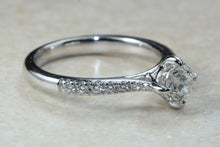Load image into Gallery viewer, Beautiful Charles and Colvard 1 carat Mossainte with natural diamonds,top Forever One grade Lab created Diamond, top colour and clarity