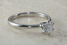Load image into Gallery viewer, Traditional yet elegant Charles and Colvard Mossainte solitaire, top Forever One grade Lab created Diamond, 0.50 to 3 carat sizes available