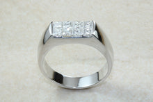 Load image into Gallery viewer, Stunning Gentleman's Princess cut Diamonds set Ring
