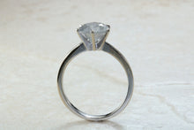 Load image into Gallery viewer, Salt and Pepper natural 1.44 carat diamond set solitaire ring, 18ct white gold, very quirky ring with this very off the beat large diamond