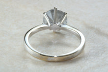 Load image into Gallery viewer, Salt and Pepper natural 1.44 carat diamond set solitaire ring, 18ct white gold, very quirky ring with this very off the beat large diamond