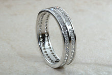 Load image into Gallery viewer, Very Dressy Band Full Circle set with Two Rows of Square Diamonds