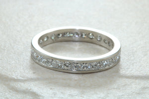 Full circle set Diamond Eternity Ring set with Square Princess cut Diamonds
