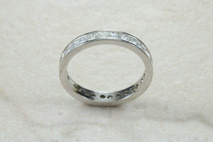 Full circle set Diamond Eternity Ring set with Square Princess cut Diamonds