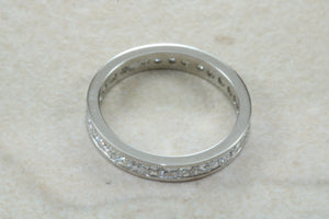 Full circle set Diamond Eternity Ring set with Square Princess cut Diamonds