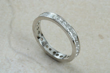 Load image into Gallery viewer, Full circle set Diamond Eternity Ring set with Square Princess cut Diamonds