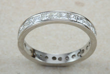 Load image into Gallery viewer, Full circle set Diamond Eternity Ring set with Square Princess cut Diamonds