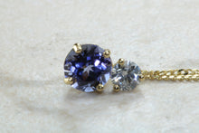 Load image into Gallery viewer, AAA Grade Tanzanite and Diamond Necklace