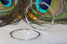 Load image into Gallery viewer, Very large 50 mm Round Diamond set Hoop Earrings Made From Best 950 Grade Platinum