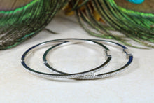 Load image into Gallery viewer, Very large 50 mm Round Diamond set Hoop Earrings Made From Best 950 Grade Platinum