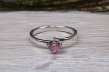Load image into Gallery viewer, Pink Sapphire C Z set Silver Ring