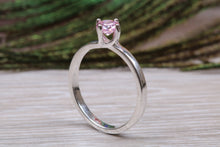 Load image into Gallery viewer, Pink Sapphire C Z set Silver Ring
