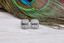 Load image into Gallery viewer, Very Dressy Diamond Cluster set 18ct White Gold Stud Earrings