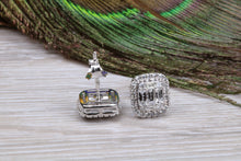 Load image into Gallery viewer, Very Dressy Diamond Cluster set 18ct White Gold Stud Earrings